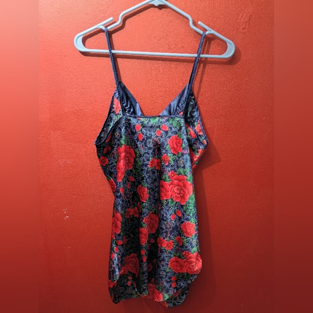 Floral Slip Dress - Blue and Red - Picture 7 of 9